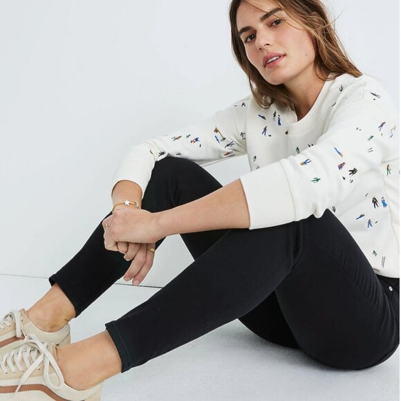 Madewell 9in High Rise Dark Gray Jeans with Tencel - Picture 4 of 6